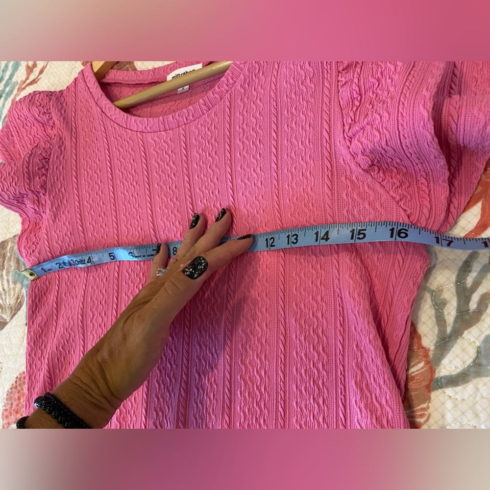 Cable Texture Flutter Blouse - Picture 8 of 10